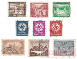 Почтовые марки 3 Рейха (9 шт)