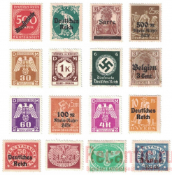 Почтовые марки 3 Рейха (16 шт.)