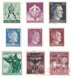 Почтовые марки 3 Рейха (9 шт) #3
