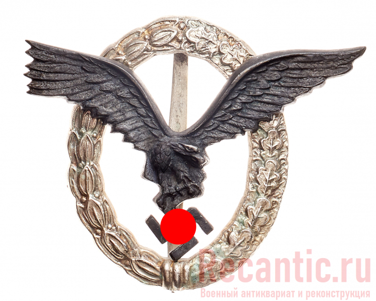 Знак Luftwaffe "Пилот-наблюдатель" 2-й степени (в серебре)