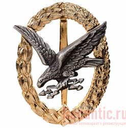 Знак Luftwaffe "Стрелок-бортрадист" 1936 год (в золоте)