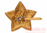 Звезда-кокарда на фуражку комсостава (41 мм, 1918-1922 год)