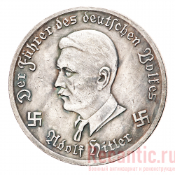 Монета "10 Reichsmark. Focke-Wulf" 1942 год (серебрение)