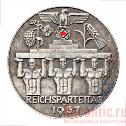 Медаль "IX съезд NSDAP в Нюрнберге" 1937 год (серебрение)