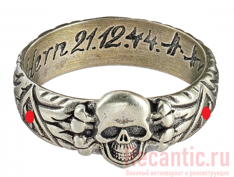 Кольцо SS "Мёртвая голова Totenkopf" (серебро)