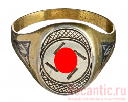 Кольцо с немецкой символикой (серебро)