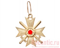 Крест рыцарский "За военные заслуги" 1939 год (с мечами, в золоте)